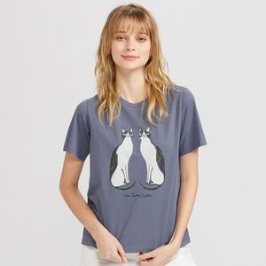 Uniqlo We Love Cats Graphite Grey T-Shirt